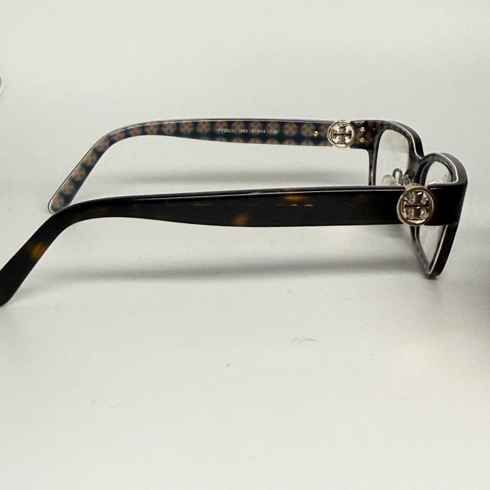 Tory Burch TY 2025 1043 Tortoise Eyeglasses Frames‎ 51-14-135 Logo Detail Womens